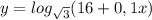 y=log_{\sqrt{3} } (16+0,1x)