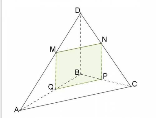 Точки M, N, P і Q є відповідно серединами відрізків AD, CD, BC і AB. Обчисли периметр чотирикутника