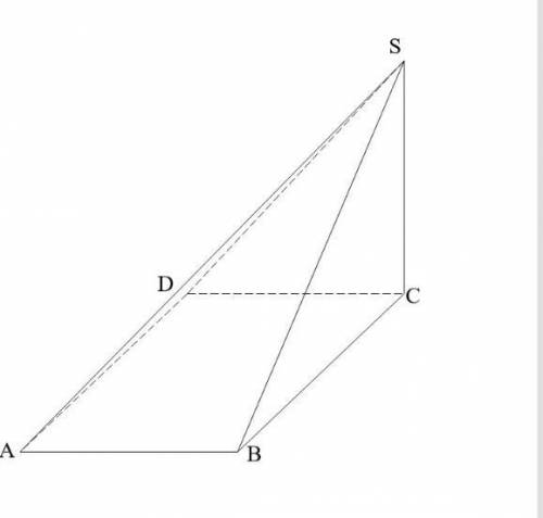 ДАН:В четырехугольной пирамиде SABCD грани SCB и SCD перпендикулярны плоскости основания АВСНайти:у