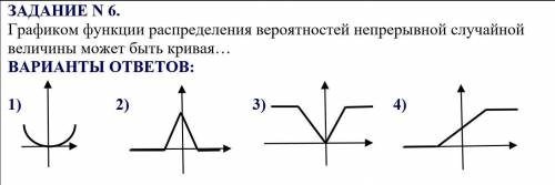 Графиком функции распределения вероятностей непрерывной случайной величины может быть кривая