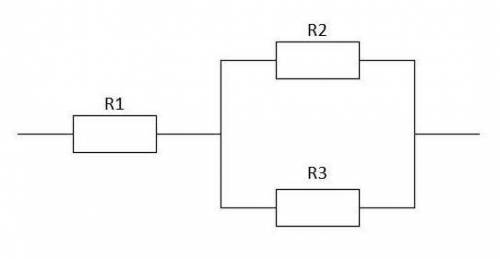 Сопротивление резисторов R1 = 25 Ом, R2 = 10 Oм, R3 = 10 Ом. Чему равна сила тока, идущего через ре