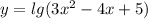 y=lg(3x^{2} -4x+5)