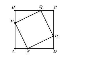 Пусть прямоугольник PQRS вписан в прямоугольник ABCD, точки расположены, как показано на рисунке. В