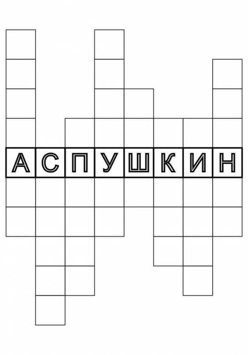 Составь кроссворд так чтобы в нем слова были связаны с Пушкиным очень нужно​