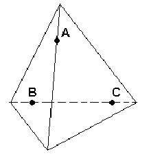 Задача 1. Построить сечение призмы плоскостью, проходящей через точки A, B, C. Все этапы построения