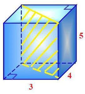 Дан прямой прямоугольный параллелепипед . Найти площадь диагонального сечения.