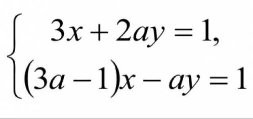 Какое число надо подставить в a , чтобы система уравнений не имело решений