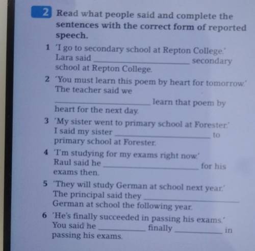 1. 'I go to secondary school at Repton College.' Lara saidsecondaryschool at Repton College.2. Yo