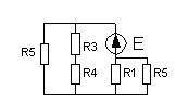 Задача по электротехнике мне определить токи во всех элементах цепи: R1=1 Ом, R4=3Ом,