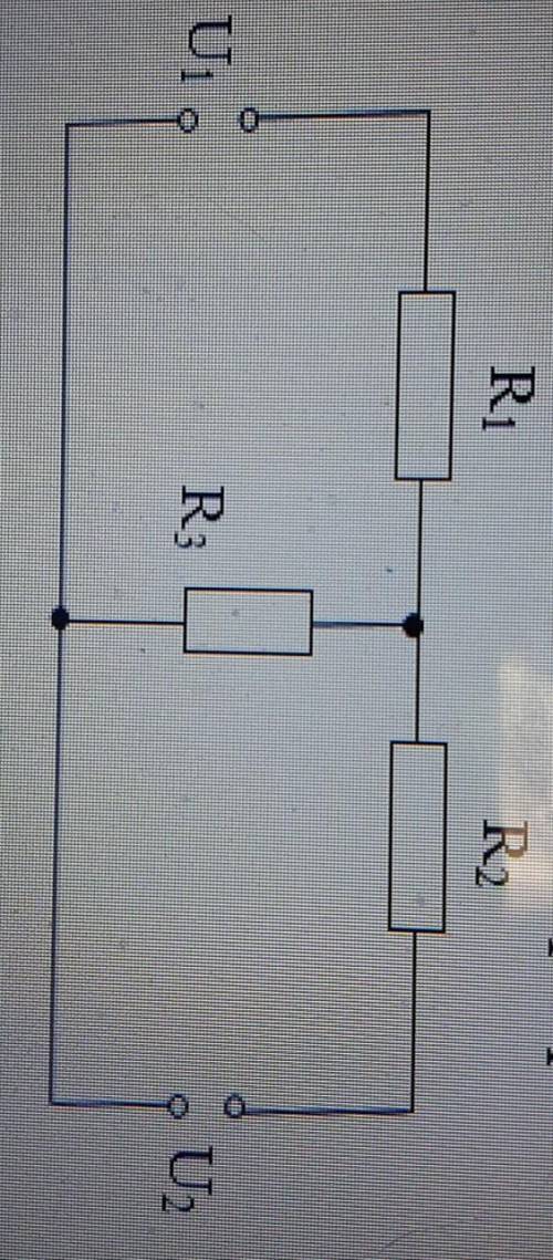 Электрическая цепь, состоящая из резисторов R1 = R2 = R3 = 100 Ом, под-ключена к двум источникам по