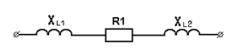 Для неразветвленной цепи переменного тока І =3А, XL1 =32 Ом; XL2=25 Ом; R1=16 Ом; f = 50 ГцОпреде