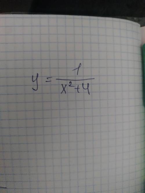 Потрібно дослідити функцію і побудувати графік у=1/х^2+4