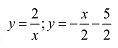 Найти площадь фигуры, ограниченной линиями: y=2/x, y=-x/2-5/2