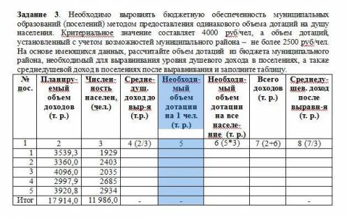 КАКОЕ ЗНАЧЕНИЕ ДОЛЖНО БЫТЬ В 5 СТОЛБЦЕ???