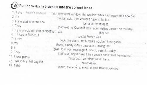 Put the verbs in brackets into the correct tense