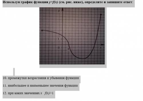 Используя график функции y=f(x) (см. рис. ниже), определите и запишите ответ очень