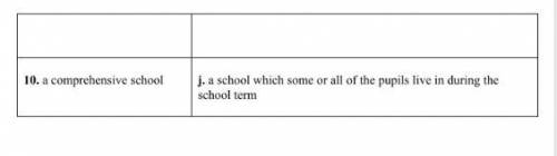 Match the words 1-10 with the definition a-j: