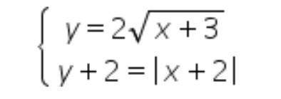 3) Найдите значение выражения 2хо–уо, если (хо; уо) – решение системы уравнений: y= 2корень(x+3)