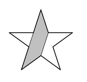 На рисунке изображена правильная пятиконечная звёздочка (вершины острых углов являются вершинами пр