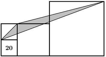 Четыре квадрата расположены, как показано на рисунке. Известно, что площадь самых маленьких квадрато