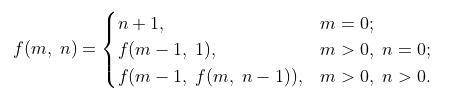 Дана функция def f(m, n): if m == 0: return n + 1 elif n == 0: return f(m - 1, 1) else: return f(m