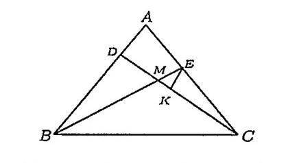 М центр тяжести треугольника. AB // KE , площадь треугольника MEK = 2. Найдите площадь треугольника