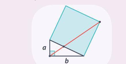на гипотенузе прямоугольного треугольника вне его построили квадрат. вершину квадрата, не принадлежа