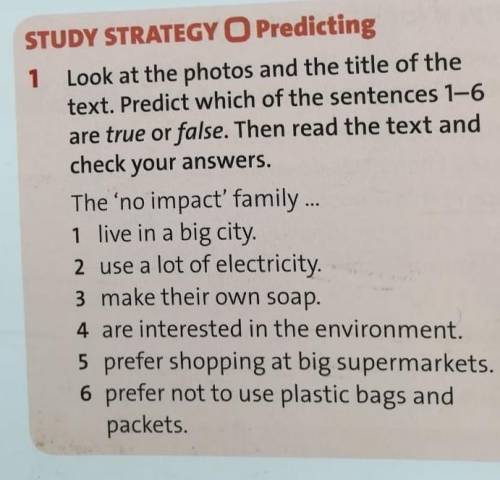 STUDY STRATEGY O Predicting 1Look at the photos and the title of thetext. Predict which of the sente