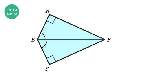 Определи признак равенства треугольников ∆ERF и ∆ESF. 1,По двум сторонам и углу между ними. 2,По сто