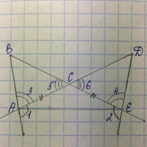 Достаточно ли данных на чертеже, для доказательства равенств треугольников ABE и EDA? Если да, то до