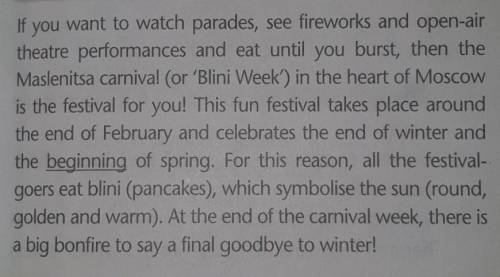 ПОДГОТОВЬТЕ ПЕРЕСКАЗ О ПРОЧИТАННОЙ СТАТЬЕ:If you want to watch parades, see fireworks and open-airth