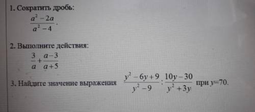 Действие с алгебраическими дробями