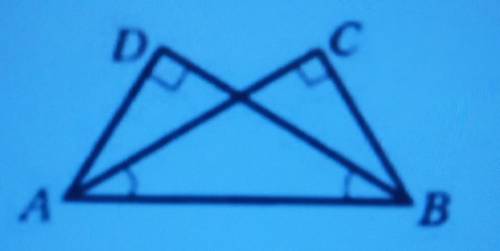 Укажите по какому признаку равны треугольники AOB и COD. 1) по гипотенузе и катету2) по двум катетам