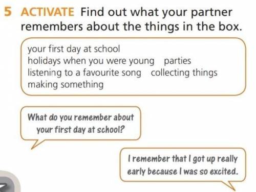 Find out what your partner remembers about the things in the box. ​