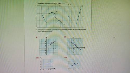 1. Определить координаты векторов, изображенных на рисунке: 2. Запишите координаты векторов, изображ