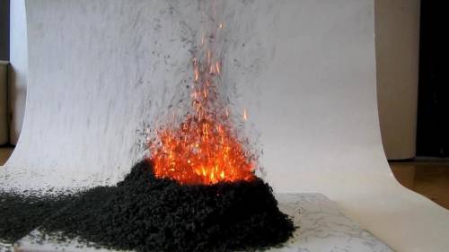 Описать опыт по химии «вулкан»