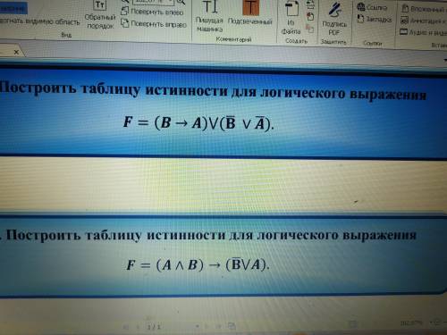 Построить таблицу истинности для логического выражения