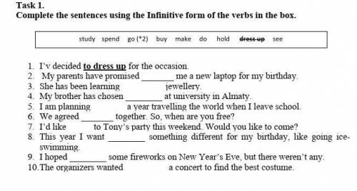 Complete the sentences using the Infinitive form of the verbs in the box.help plz​