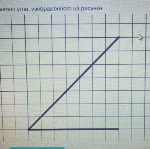 Найди тангенс угла изображенного на рисунке​