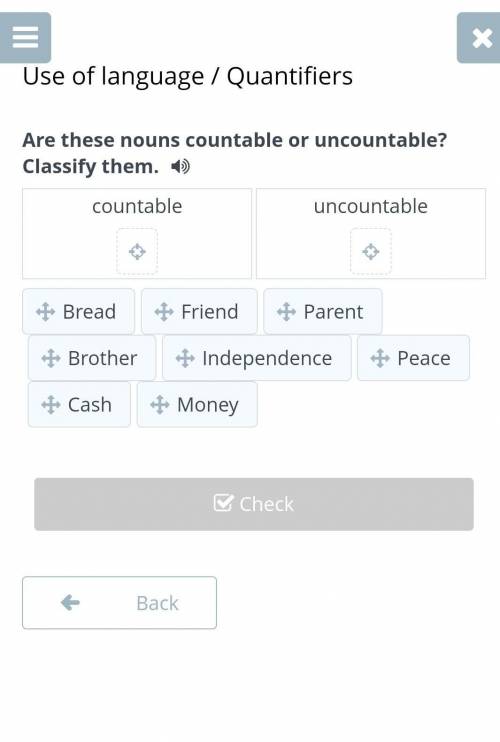 Are these nouns countable or uncountable?​