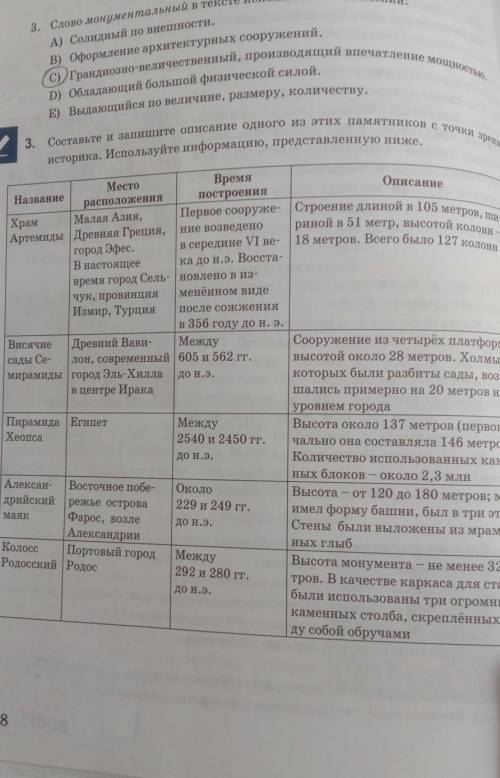 Составьте и запишите описание одного из памятников с точки зрения историка Используйте информацию пр