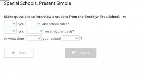 Make questions to interview a student from the Brooklyn Free School.  youany school rules? you on a