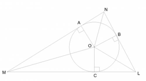 Люди В треугольник вписана окружность. Вычисли неизвестные углы, если ∢ NMO = 24° и ∢ LNO = 28°. 12o