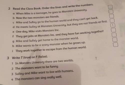 1 2 Read the Class Book. Order the lines and write the numbers.. When Mike is a teenager, he goes to