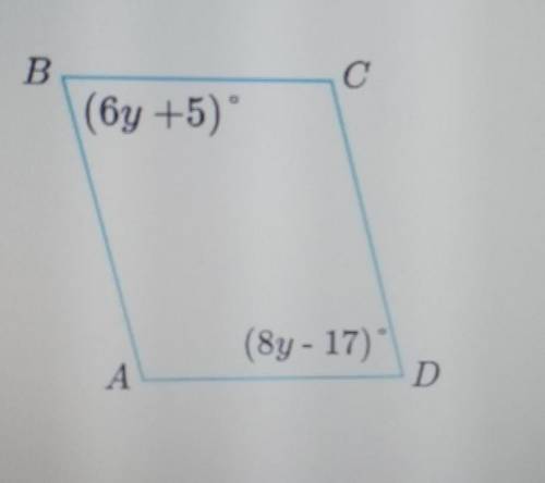 ABCD - параллелограмм. Найди ZB и 2D. ВС(6y +5)(8y - 17)AD2B =o, ZD =9.​