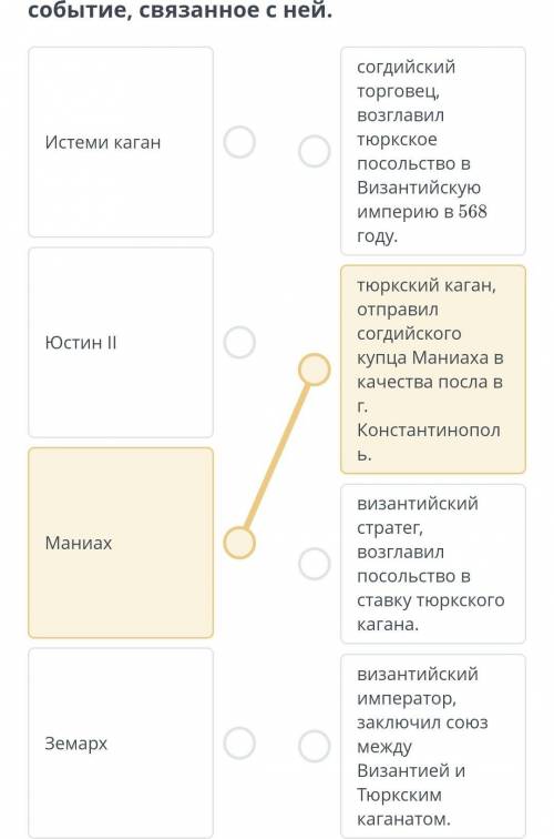 Соотнеси историческую личность и событие связанное с ней ​