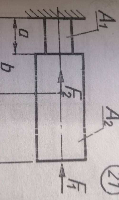 Построить эпюру F1=16.5F2=6​