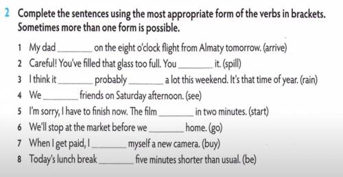 Complete the sentences using the most appropriate form of the verbs in brackets. Sometimes more than