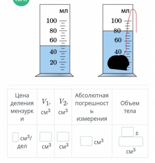 Определи размер тела не правильной формы показаного на рисунке​