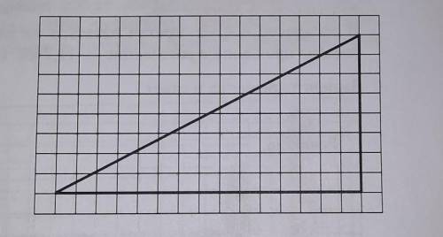 на клетчатой бумаге с размером клетки 1 на 1 изображён прямоугольный треугольник найдите длину его г